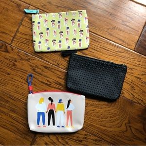 New - Set of 3 Ipsy Women United, Like a Boss, Beach Bodies Cosmetic Bags